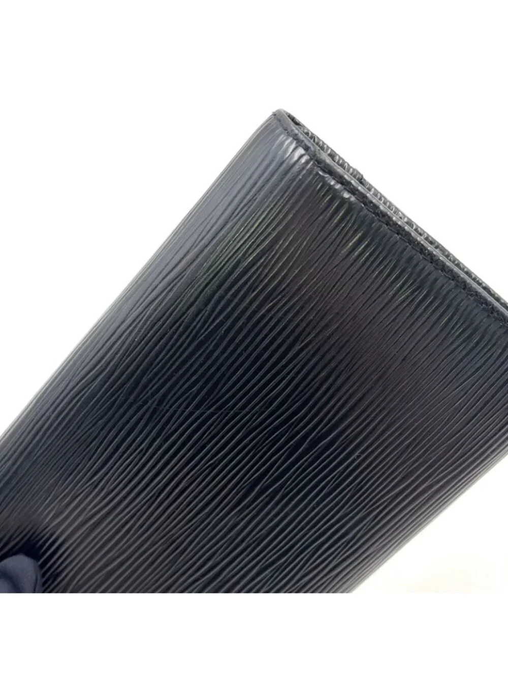 Louis Vuitton Pochette Porte-Monnaie Cles Epi Noir Leather Black Bifold Wallet